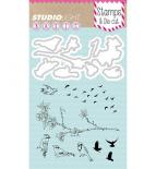 Stamp + cutting die - Spring birds