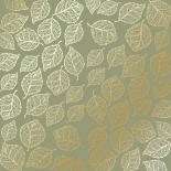 Лист с фольгированием - Golden Delicate Leaves Olive