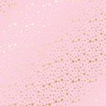 Foiled sheet - Golden stars Pink 