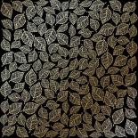 Лист с фольгированием - Golden Leaves mini Black